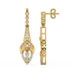Load image into Gallery viewer, Elegant Chain Lab Grown Diamond Drop Earrings by Stefee Jewels