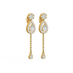 Load image into Gallery viewer, Round Lab Grown Diamond Danglers with String  By Stefee Jewels