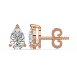 Load image into Gallery viewer, Solitaire Pear Lab Grown Diamond Studs Earrings by Stefee