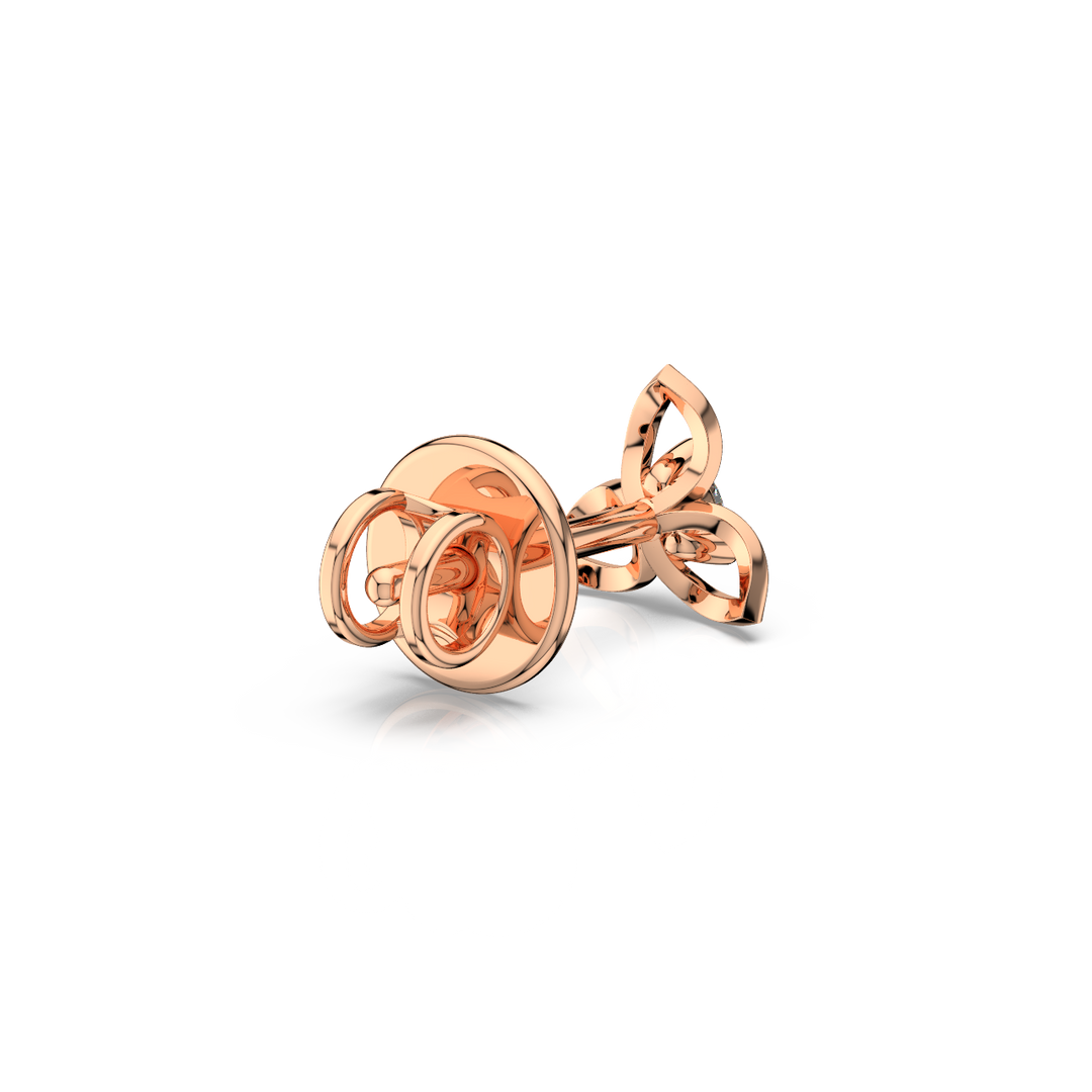 Open Petal Lab Grown Diamond Earrings by Stefee