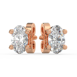 Load image into Gallery viewer, Solitaire Oval Lab Grown Diamond Studs Earrings by Stefee