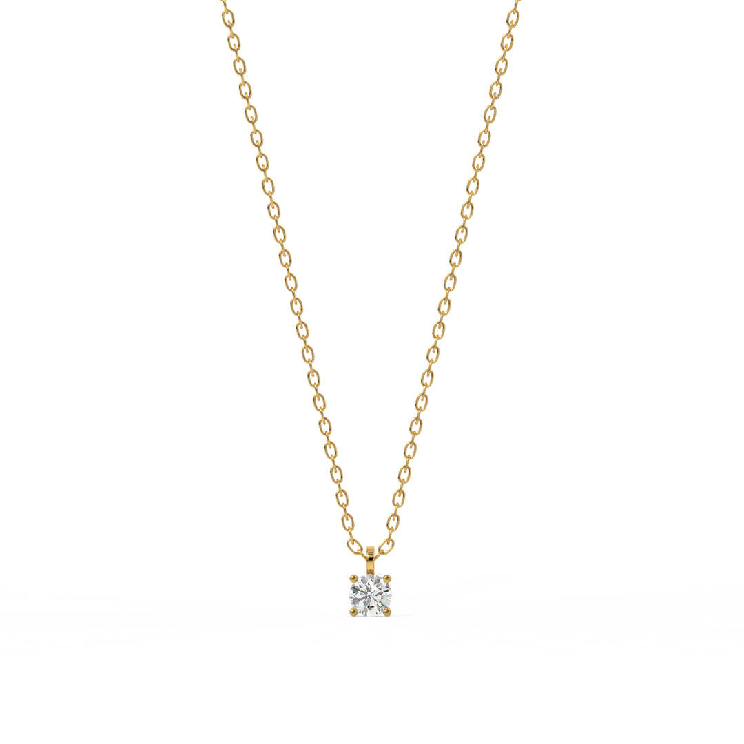 Solitaire Round Lab Grown Diamond Pendant by Stefee