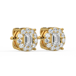 Load image into Gallery viewer, Round cut stud earrings By Stefee Jewels