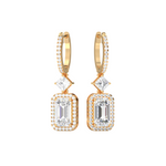 Load image into Gallery viewer, Emrald-Cut Drop  Lab Grown Diamond Earrings By Stefee Jewels