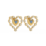 Load image into Gallery viewer, Connected Hearts  Lab Grown Diamond Studs By Stefee Jewels