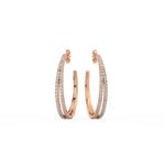 Load image into Gallery viewer, Double Hoop Lab Grown Diamond Earrings by Stefee
