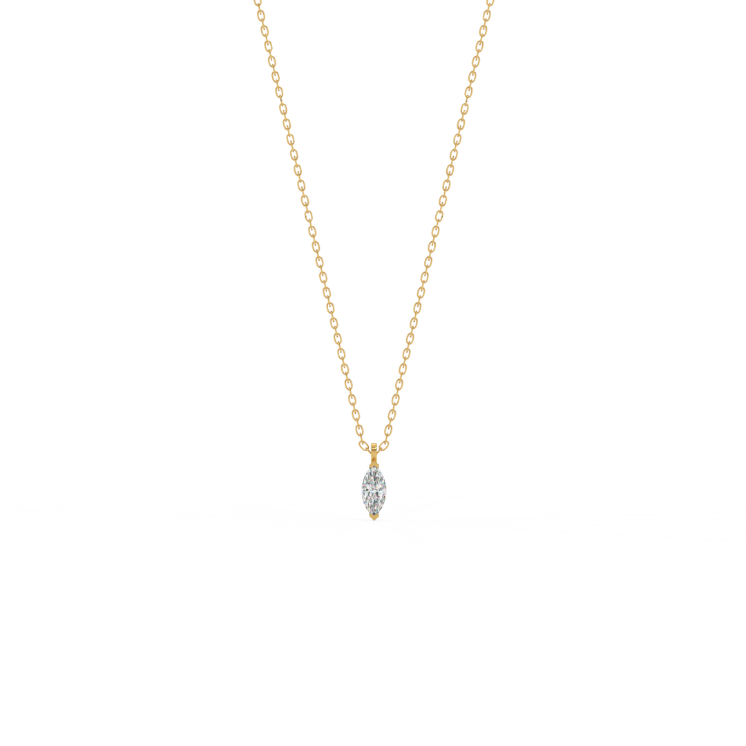 Solitaire Marquise Lab Grown Diamond Pendant by Stefee