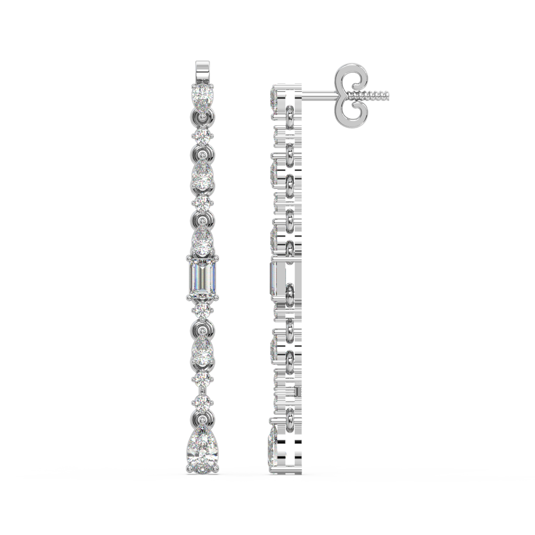 Diamond Fringe Earrings  Studs By Stefee Jewels