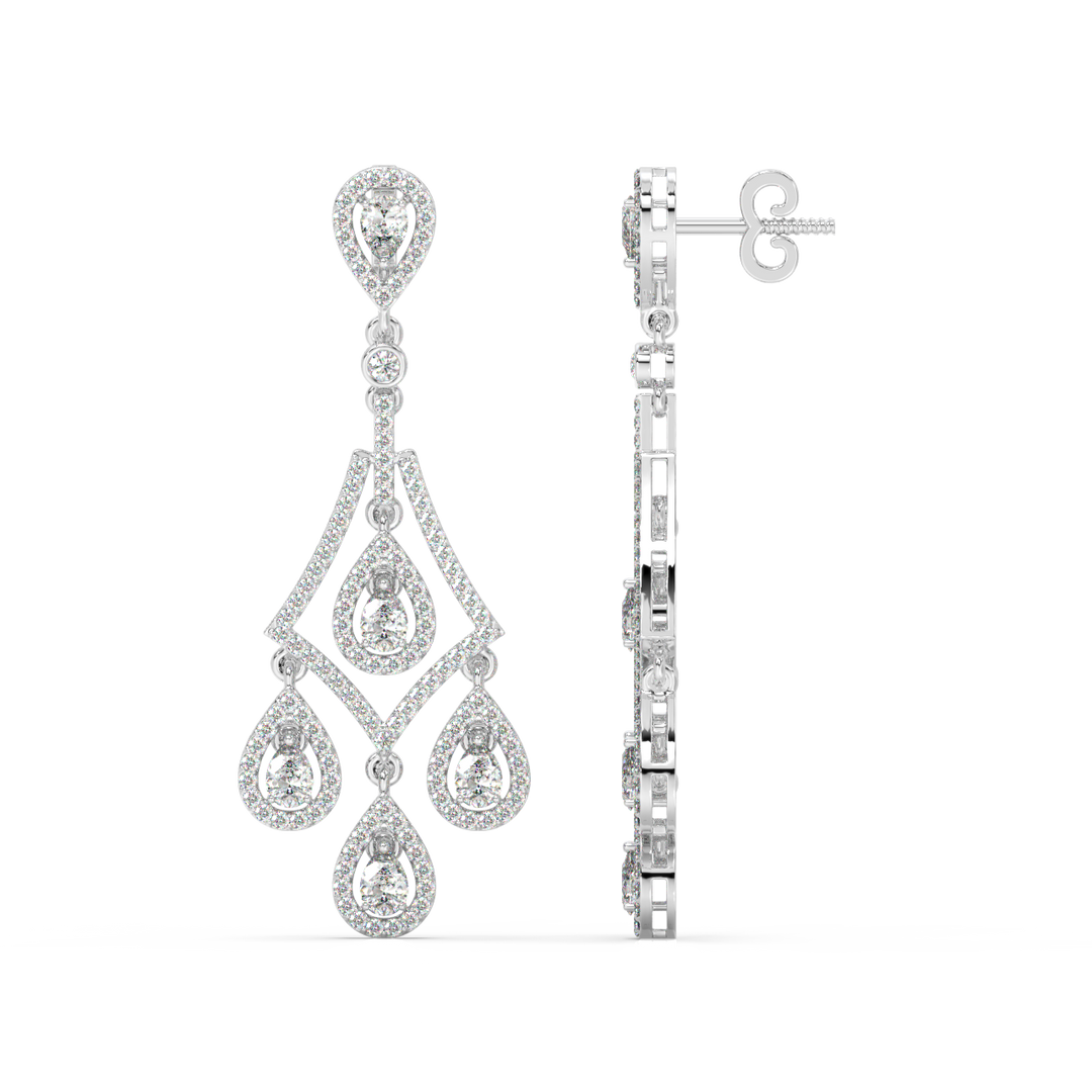 Sparkling Cubic  Lab Grown DiamondStuds By Stefee Jewels