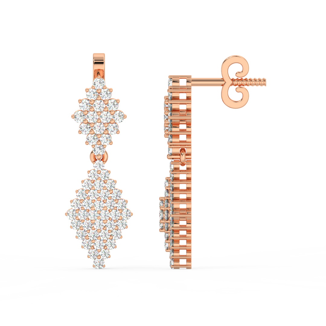 Lab Grown Diamond Raindrop Earrings  By Stefee Jewels