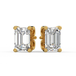 Load image into Gallery viewer, Solitaire Emerald Lab Grown Diamond Studs Earrings by Stefee