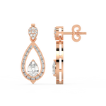 Load image into Gallery viewer, Subburst Pearl Lab Grown Diamond Drop Earrings by Stefee Jewels