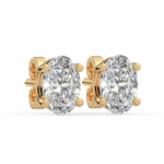 Load image into Gallery viewer, Solitaire Oval Lab Grown Diamond Studs Earrings by Stefee