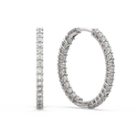 Load image into Gallery viewer, Lab Grown Diamond Hoop Earrings by Stefee