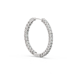 Load image into Gallery viewer, Lab Grown Diamond Hoop Earrings by Stefee