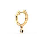 Load image into Gallery viewer, 0.20 ct Lab Grown Diamond Bezel Drop Huggie Hoop Earring by Stefee Jewels
