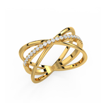 Load image into Gallery viewer, Criss-Cross  Lab Grown Diamond Ring by Stefee Jewels