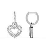 Load image into Gallery viewer, Dual Heart Lab Grown Diamond Drops By Stefee Jewels