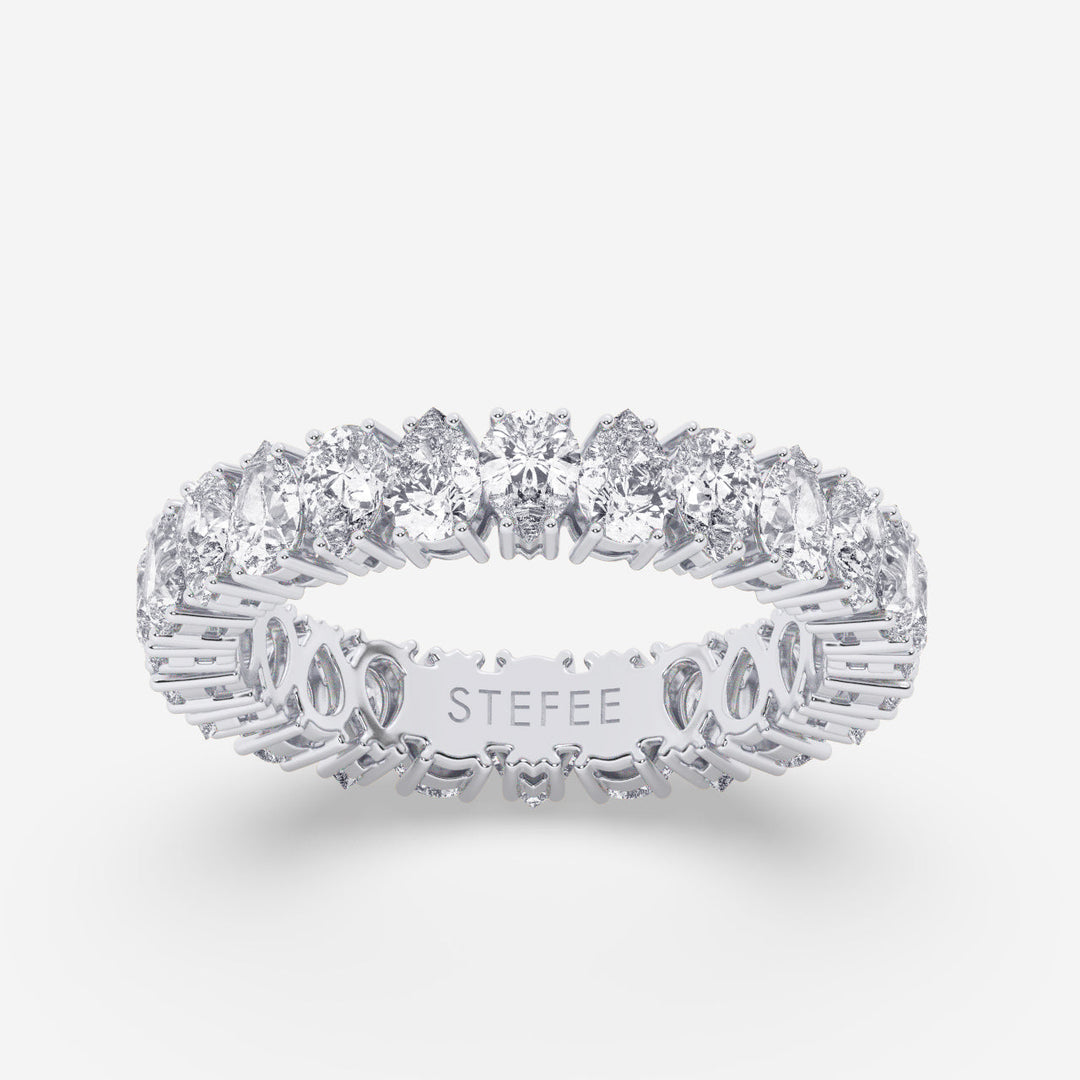 Pear Eternity Lab Grown Diamond Band by Stefee