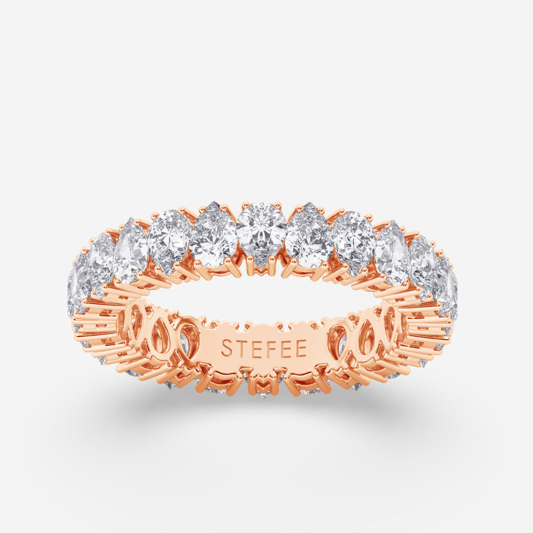 Pear Eternity Lab Grown Diamond Band by Stefee