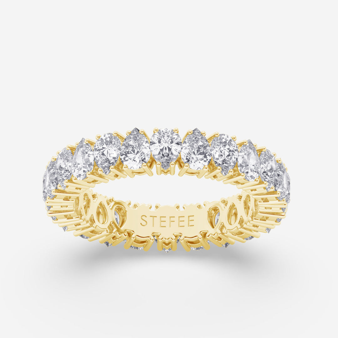 Pear Eternity Lab Grown Diamond Band by Stefee