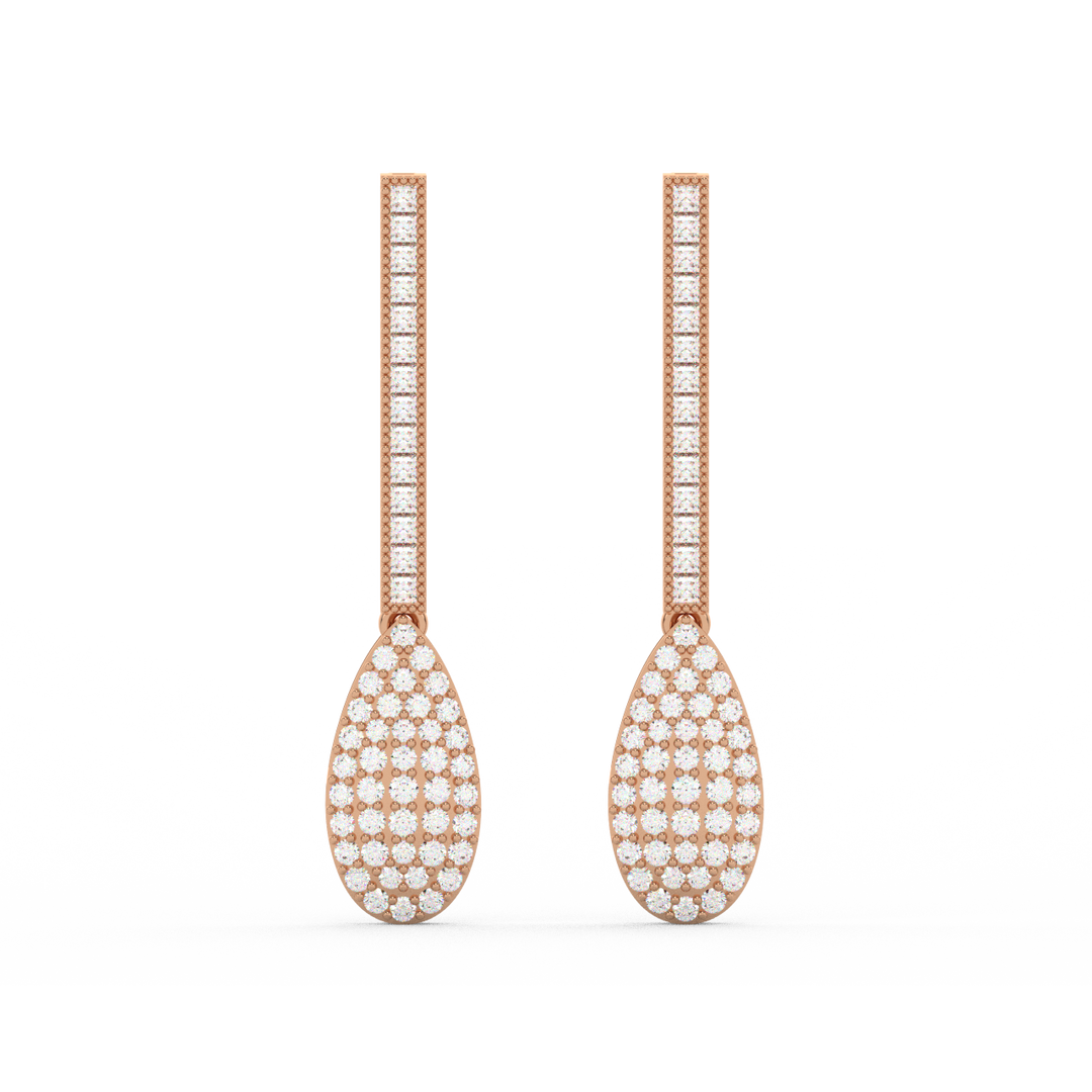 Diamond Dazzle Lab Grown Diamond Drop Earrings by Stefee Jewels