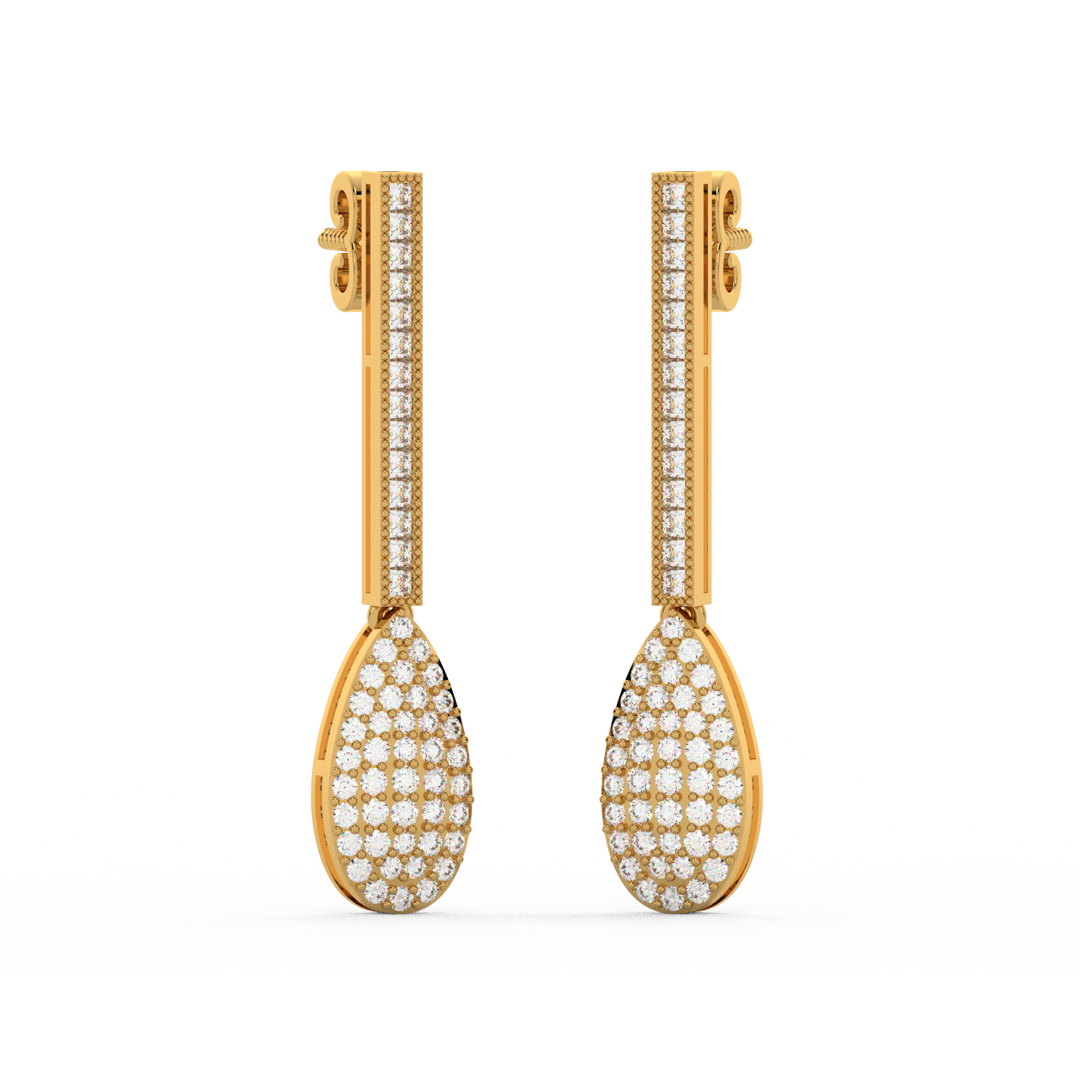 Diamond Dazzle Lab Grown Diamond Drop Earrings by Stefee Jewels