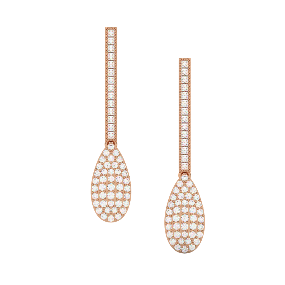 Diamond Dazzle Lab Grown Diamond Drop Earrings by Stefee Jewels