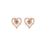 Load image into Gallery viewer, Connected Hearts  Lab Grown Diamond Studs By Stefee Jewels