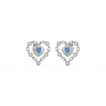 Load image into Gallery viewer, Connected Hearts  Lab Grown Diamond Studs By Stefee Jewels