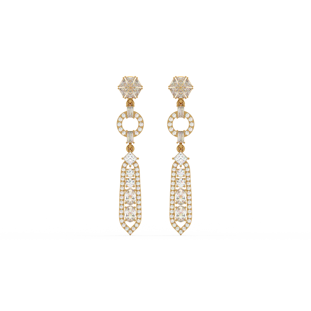 Classic Lab Grown Diamond Starburst Studs By Stefee Jewels