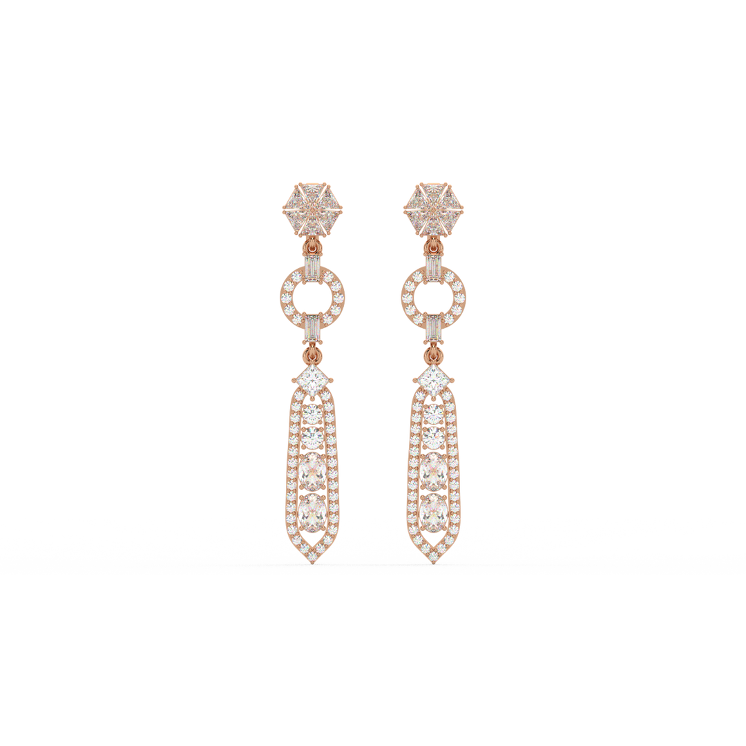 Classic Lab Grown Diamond Starburst Studs By Stefee Jewels