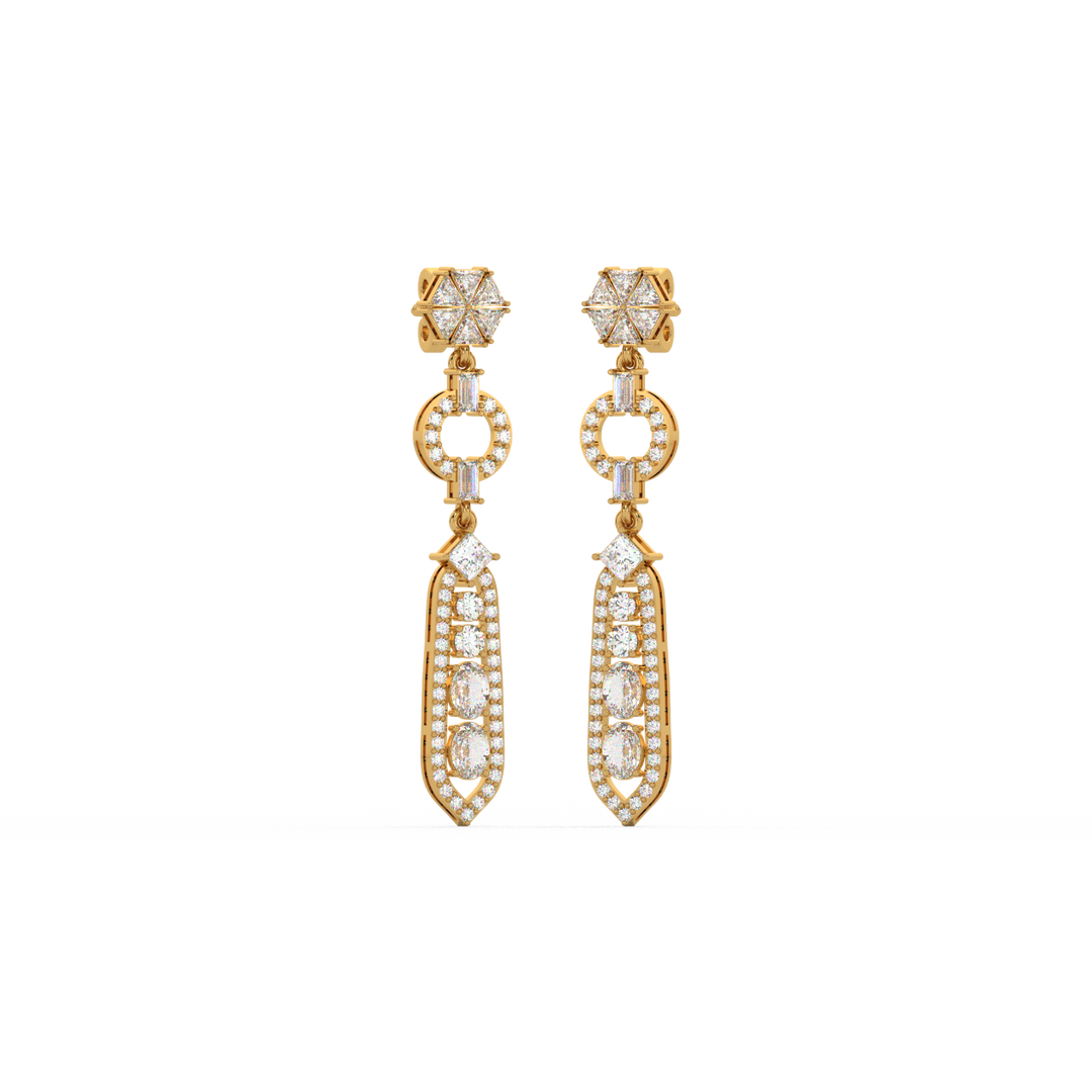 Classic Lab Grown Diamond Starburst Studs By Stefee Jewels