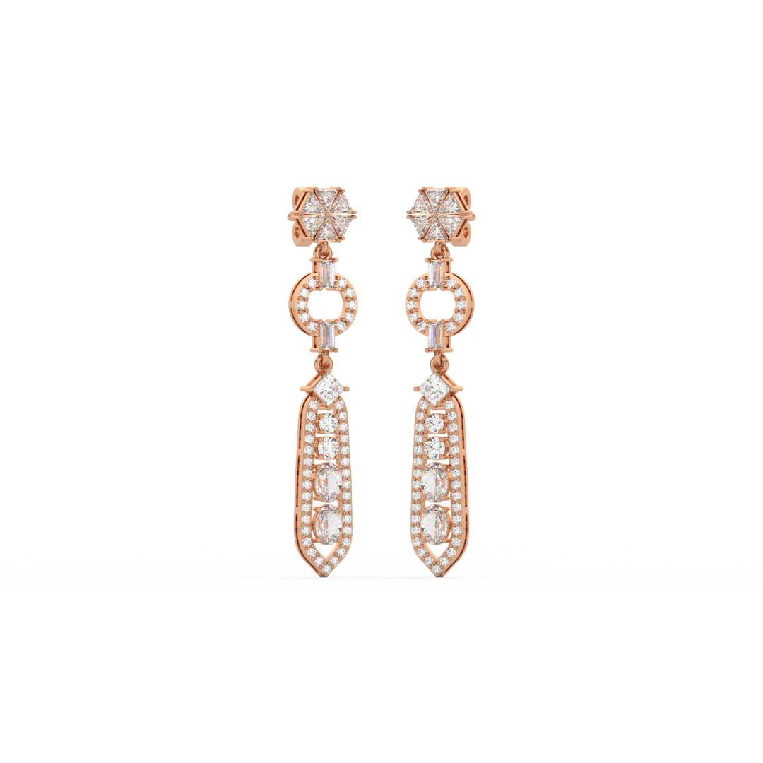Classic Lab Grown Diamond Starburst Studs By Stefee Jewels