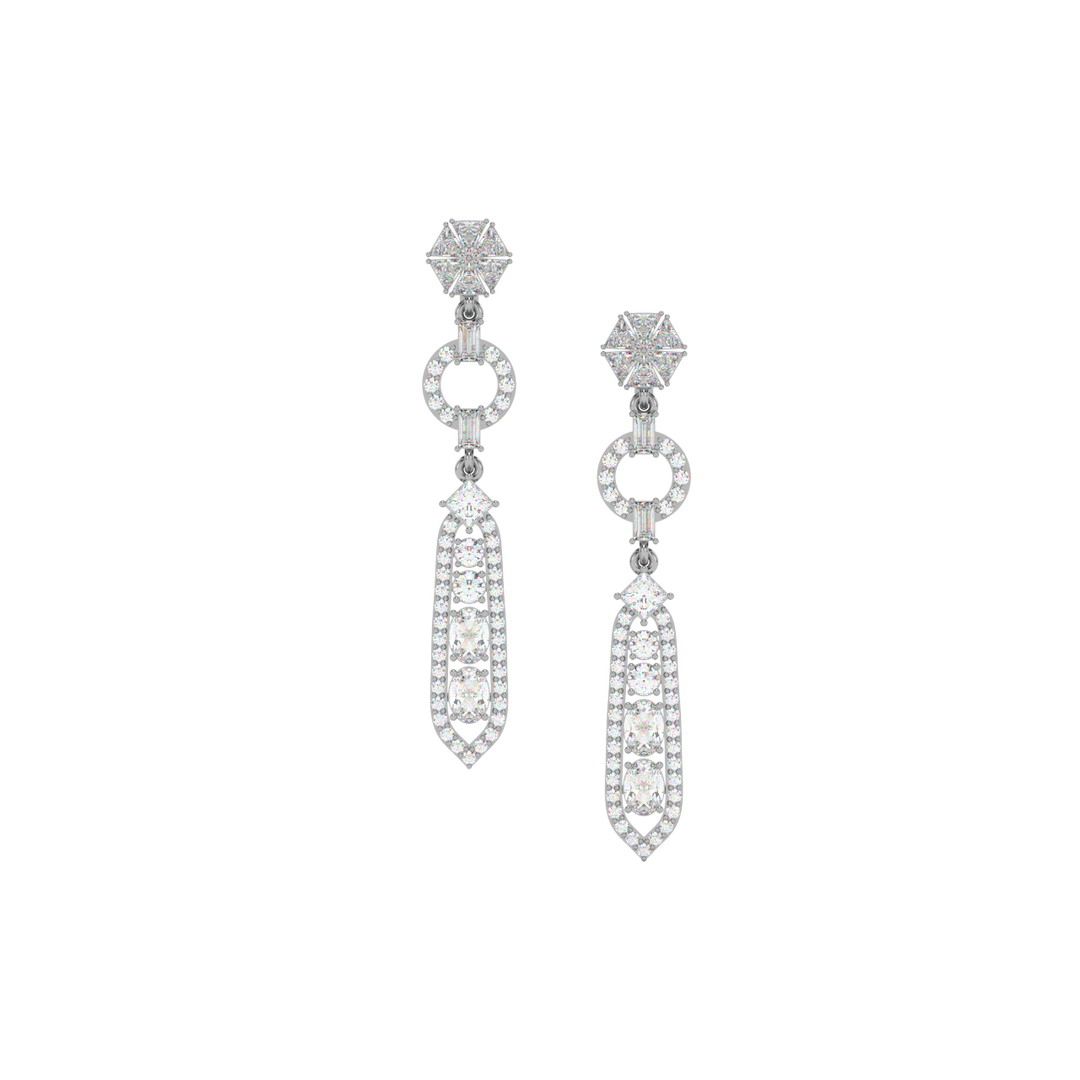 Classic Lab Grown Diamond Starburst Studs By Stefee Jewels