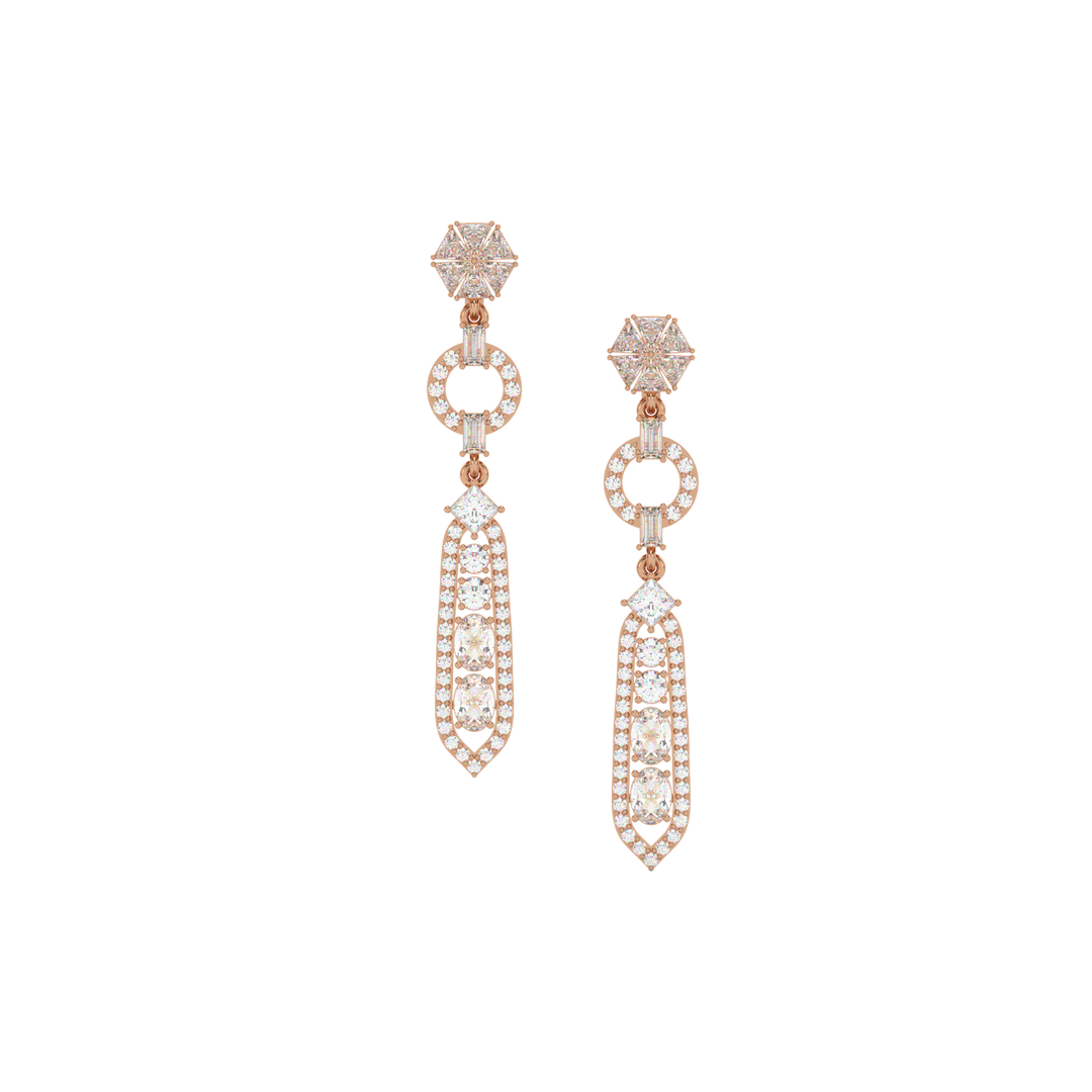 Classic Lab Grown Diamond Starburst Studs By Stefee Jewels