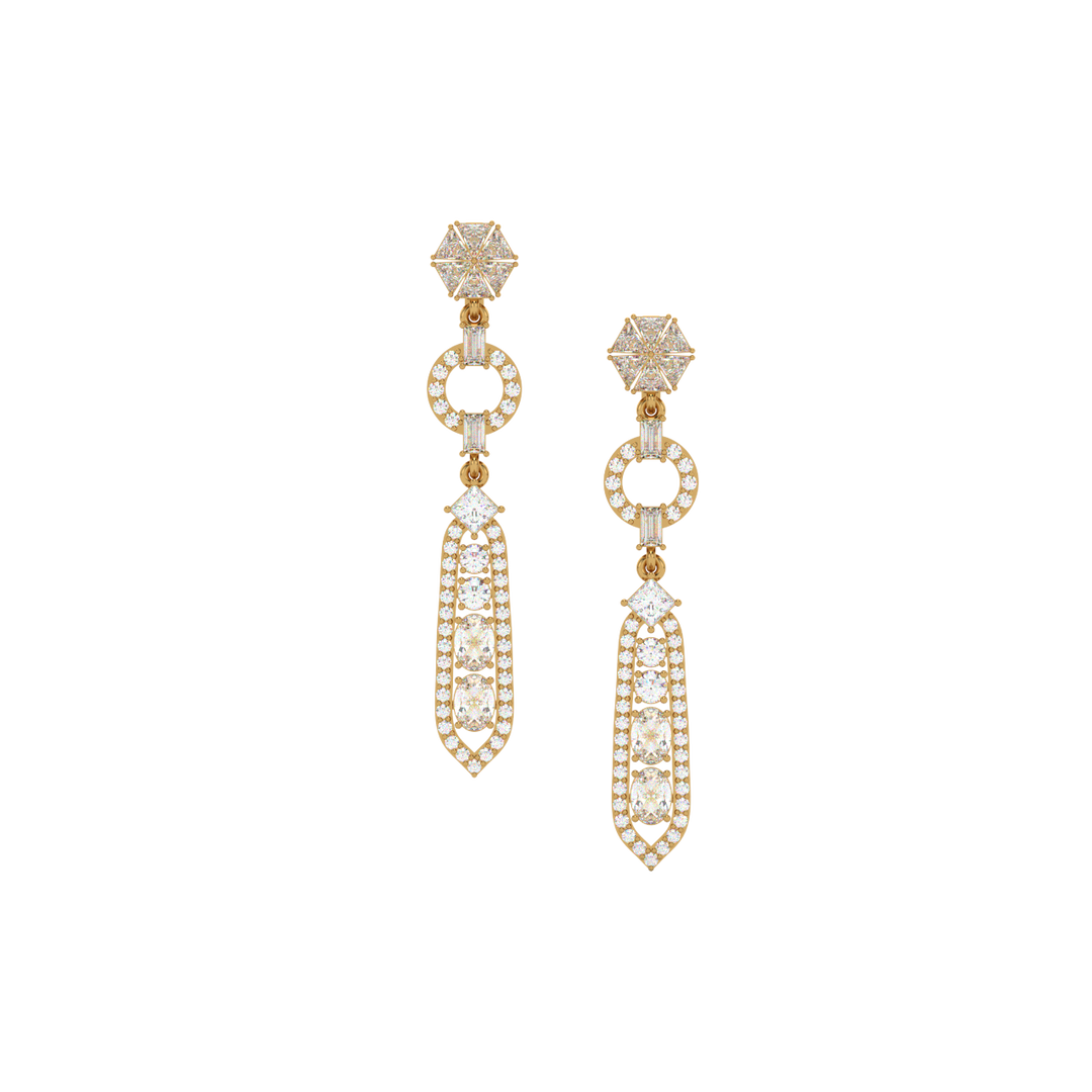 Classic Lab Grown Diamond Starburst Studs By Stefee Jewels