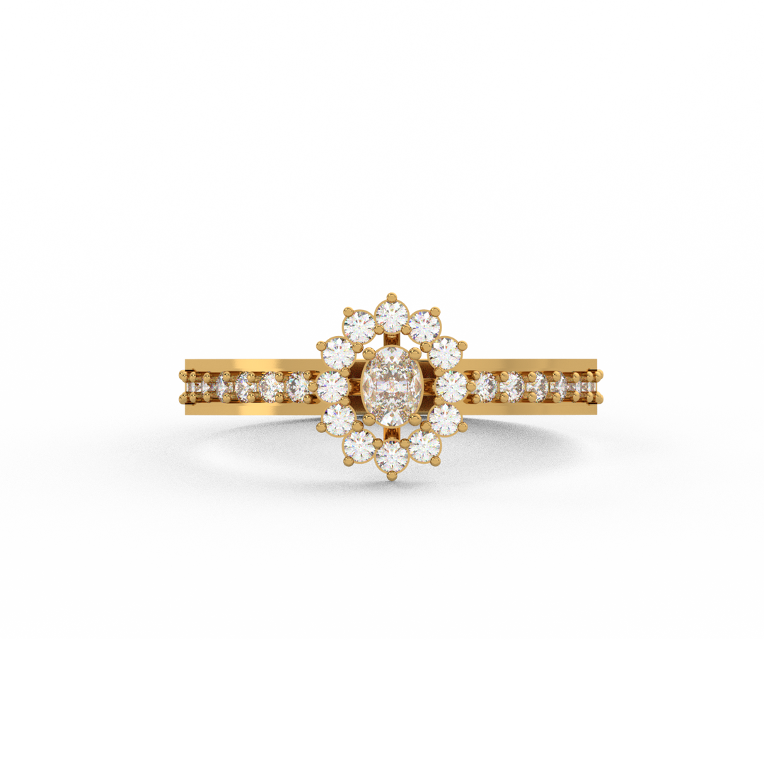 Radiant Engagement Lab Grown Diamond  Ring by Stefee Jewels