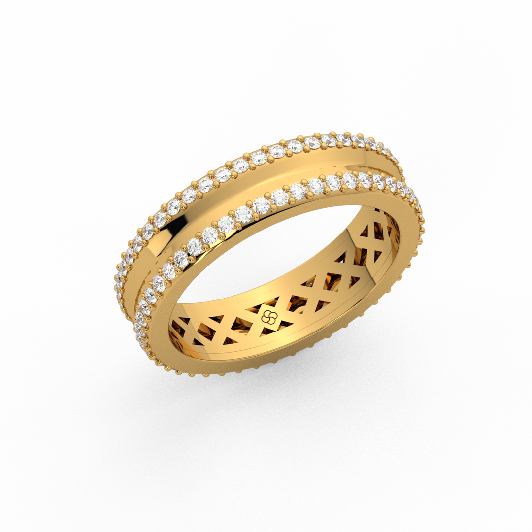 2  Lab Grown Diamond  Bands Ring by Stefee Jewels