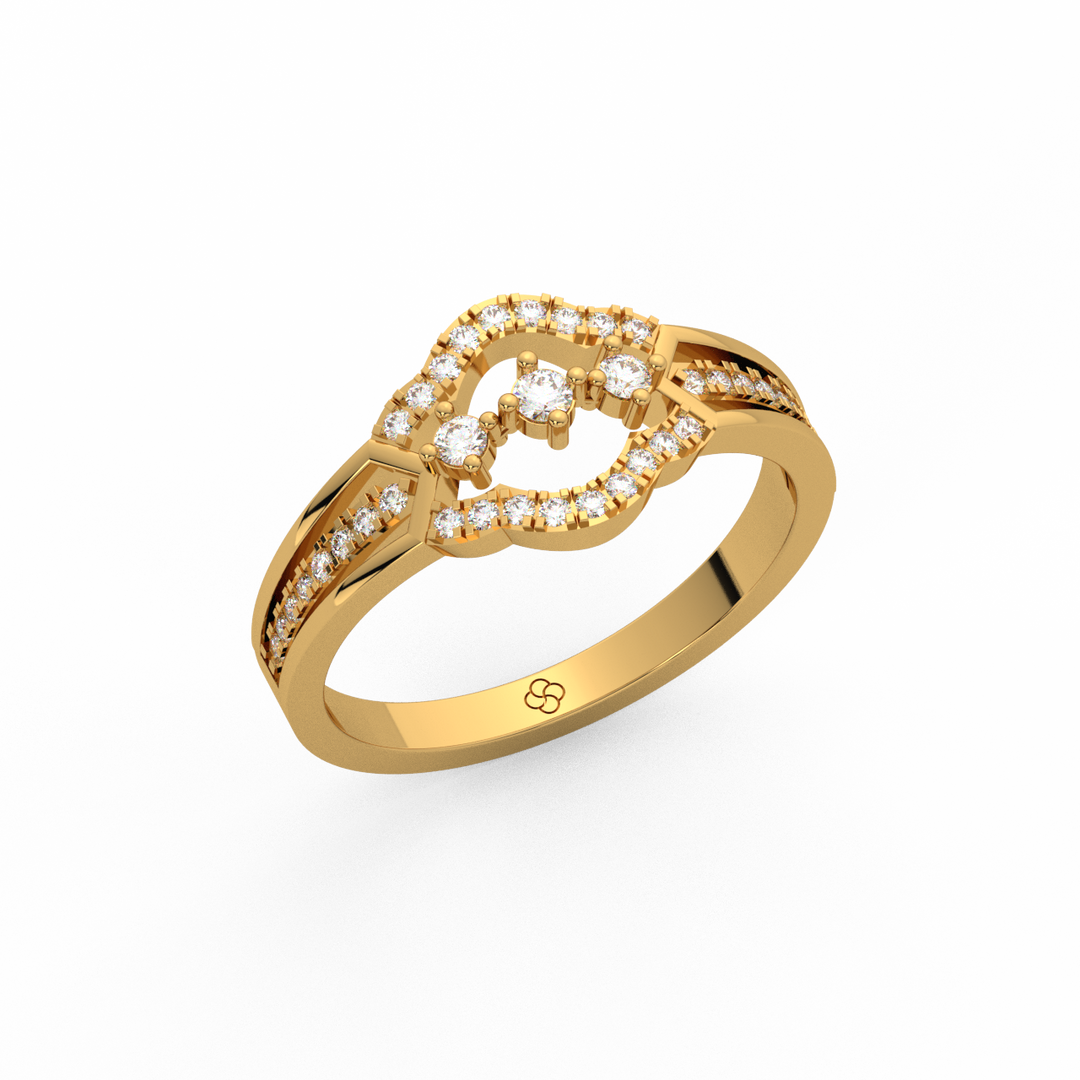 The Connected Stones Lab Grown Diamond   Ring by Stefee Jewels