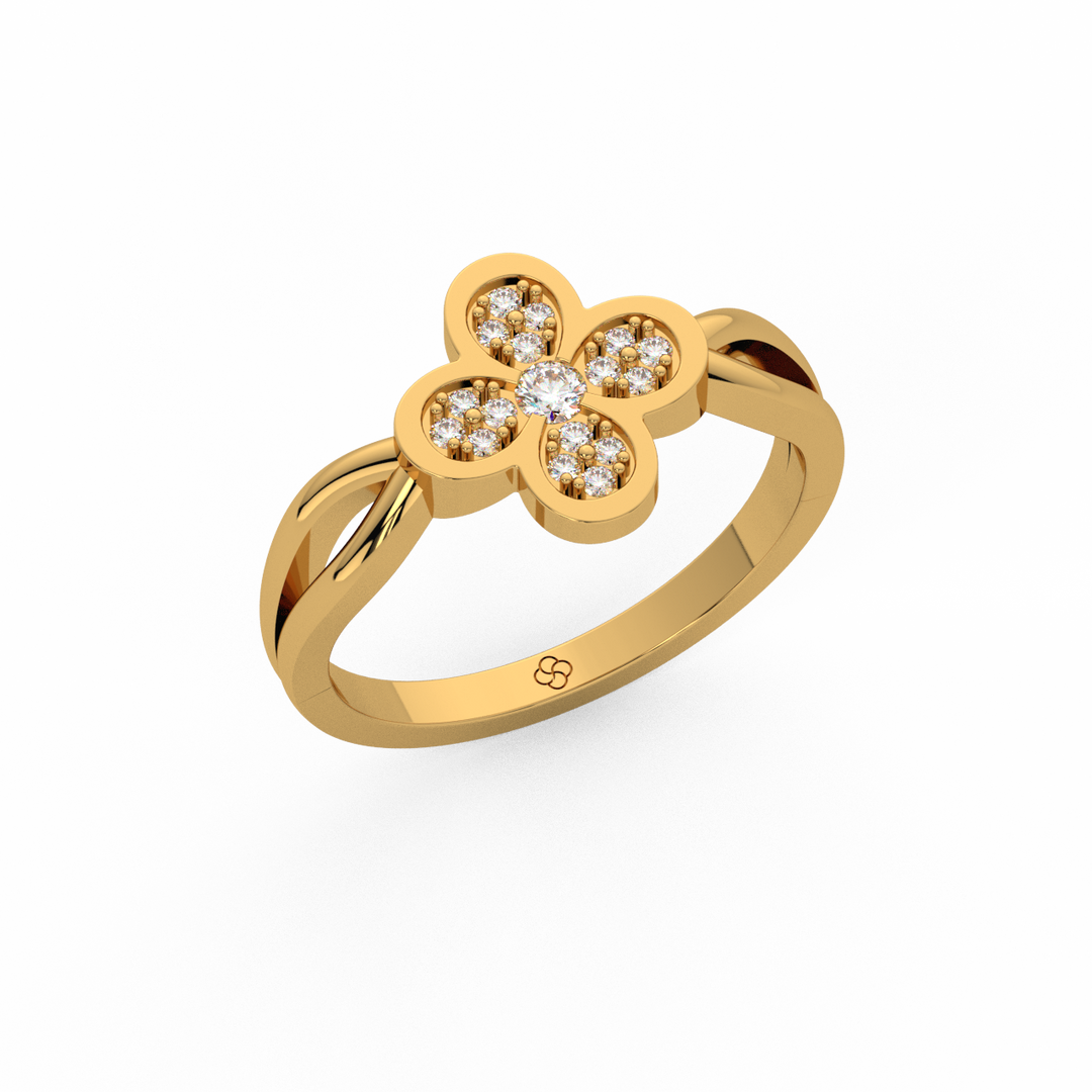 The 4-Leaf Clover Lab Grown Diamond  Ring by Stefee Jewels