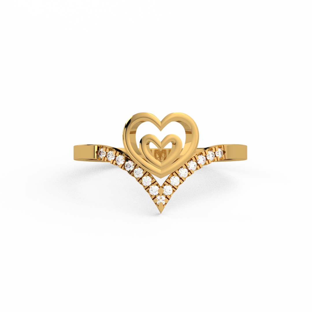 The Heart   Lab Grown Diamond Ring by Stefee Jewels