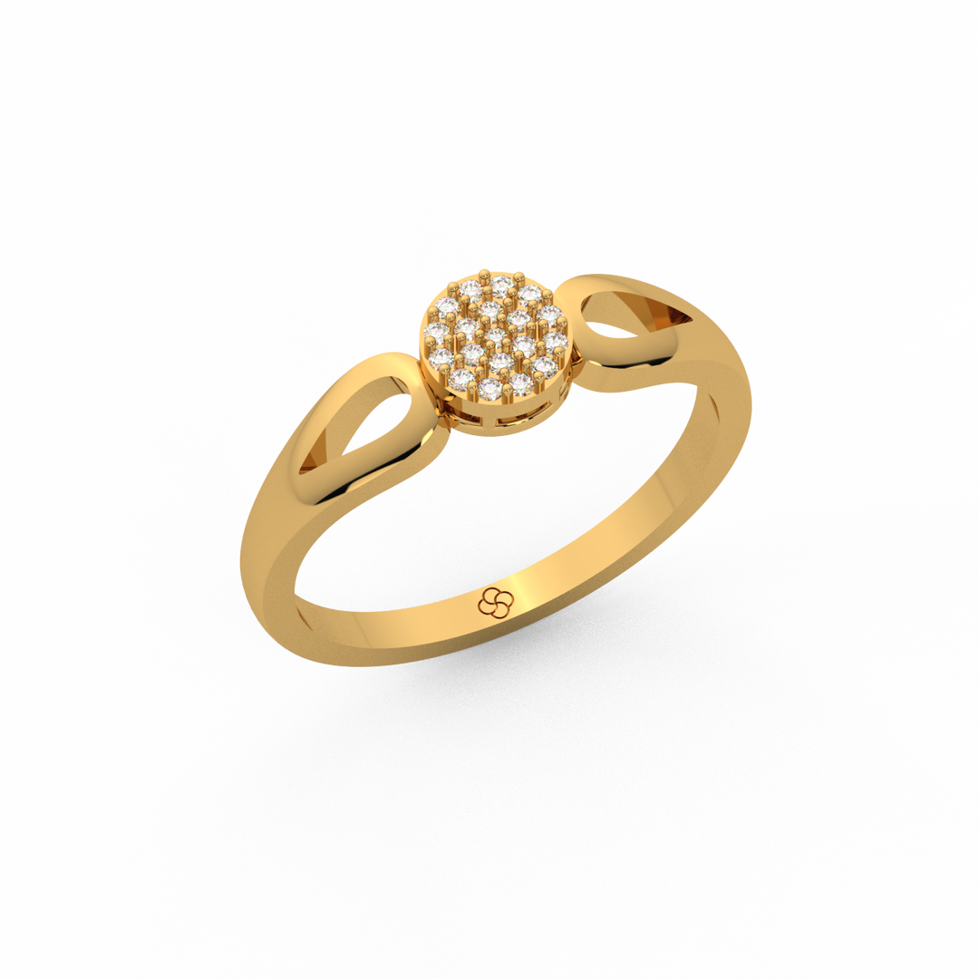The Halo-Twisted Lab Grown Diamond Ring by Stefee Jewels