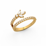 Load image into Gallery viewer, Spiral Left Petal Lab Grown Diamond Ring by Stefee Jewels