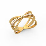 Load image into Gallery viewer, Criss-Cross  Lab Grown Diamond Ring by Stefee Jewels