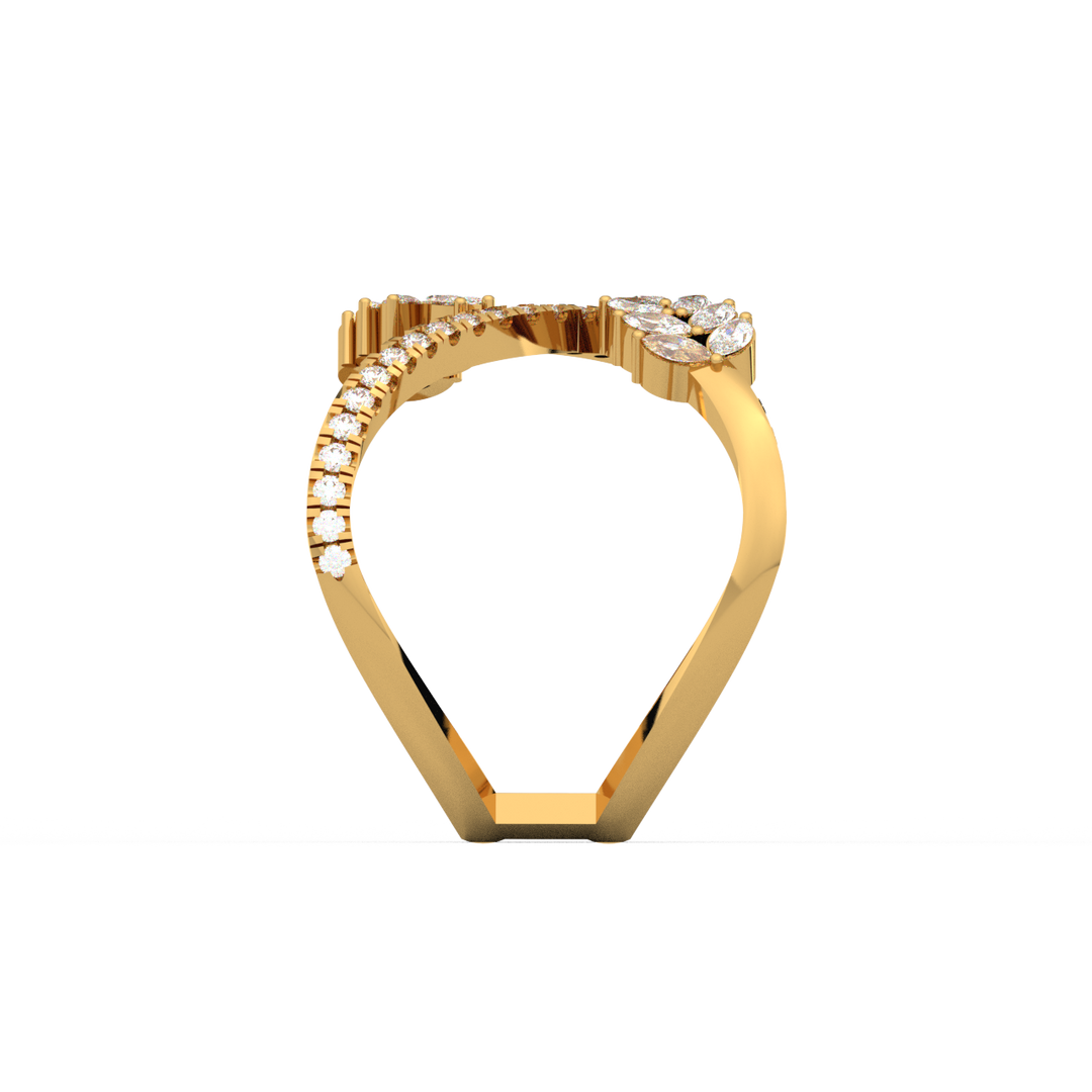 Brilliant Petals Lab Grown Diamond Ring by Stefee Jewels