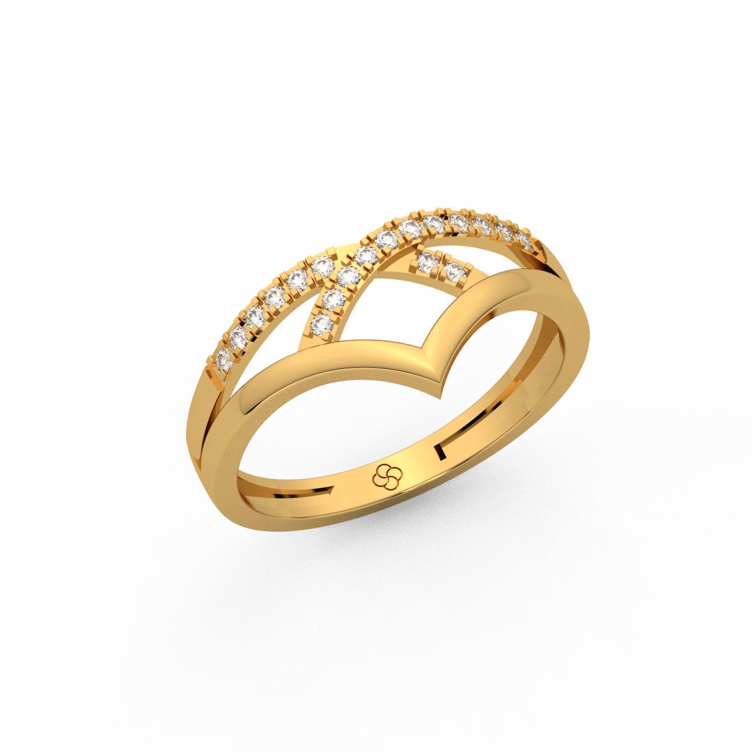 Crown  Lab Grown Diamond Ring by Stefee Jewels