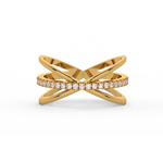 Load image into Gallery viewer, Criss-Cross  Lab Grown Diamond Ring by Stefee Jewels