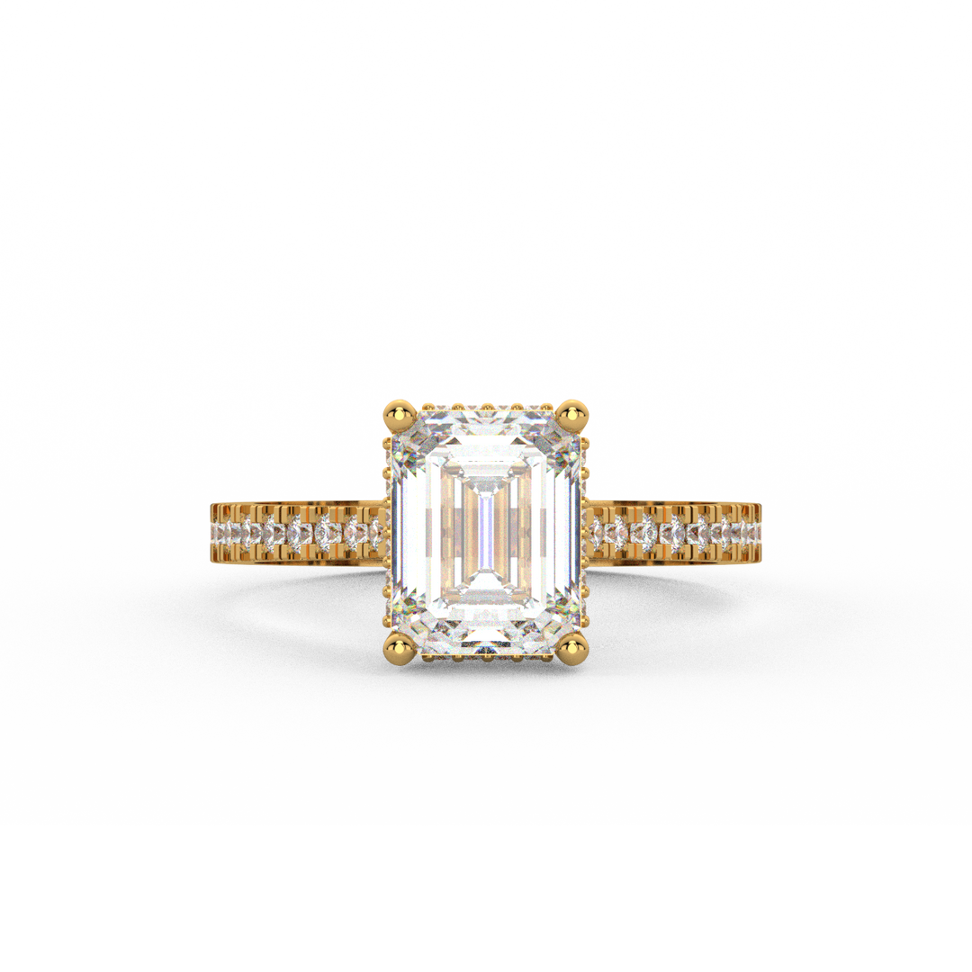 Emerald-Cut  Lab Grown Diamond  Ring by Stefee Jewels