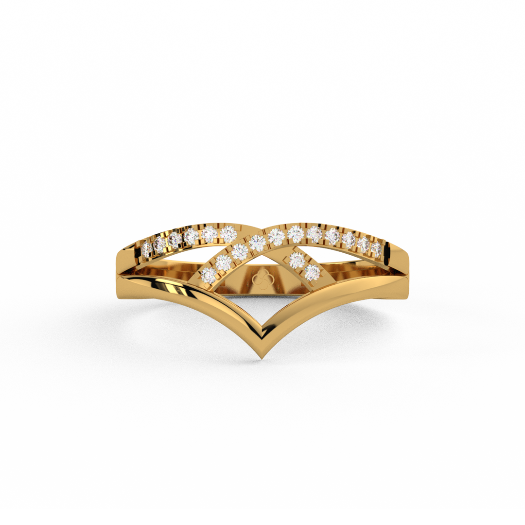 Crown  Lab Grown Diamond Ring by Stefee Jewels